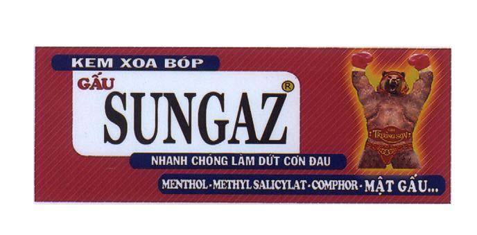 KEM XOA BóP GấU SUNGAZ TRUONG SON NHANH CHóNG LàM DứT CƠN ĐAU MENTHOL METHYLSALICYLAT COMPHOR G MAT GAU