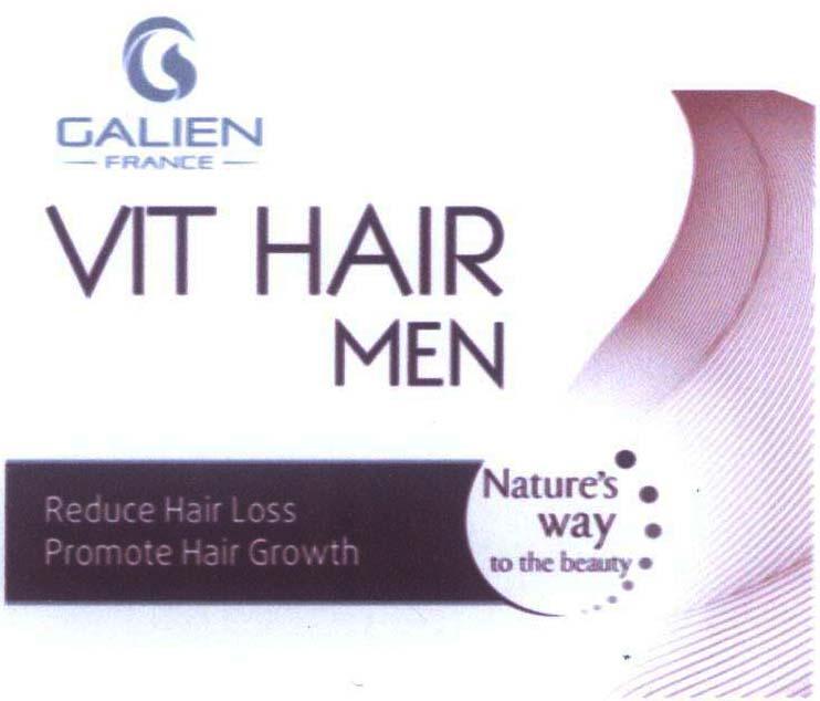 VIT HAIR MEN GALIEN FRANCE Reduce Hair Loss Promote Hair Growth Nature's way to the beauty