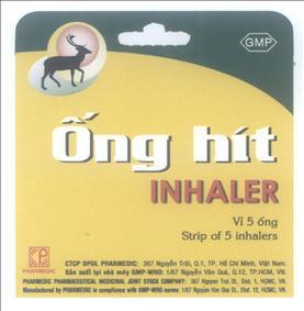 ống hít INHALER PHARMEDIC P GMP Vỉ 5 ống Strip of 5 inhalers ...