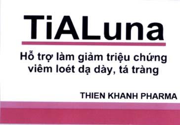 TiALuna Hỗ trợ làm giảm triệu chứng viêm loét dạ dày, tá tràng THIEN KHANH PHARMA