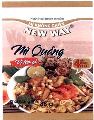 New Way mì Quảng R Vị tôm gà Mì Không Chiên Non-fried instant noodles Nấu Nhanh 4 phút Khối lượng tịnh: Net Weight: 88g