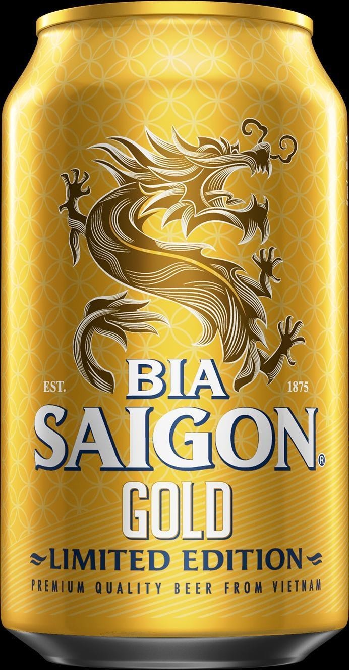 BIA SAIGON GOLD LIMITED EDITION PREMIUM QUALITY BEER FROM VIETNAM EST. 1875 R