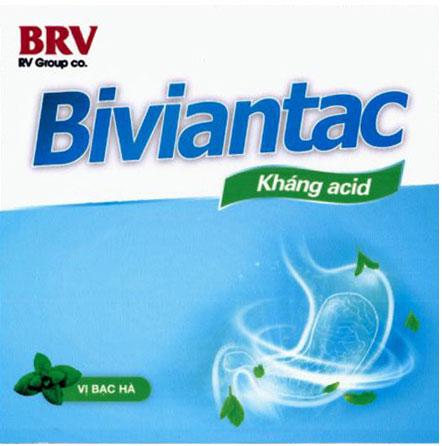 BRV RV Group co. Biviantac Kháng acid VỊ BẠC HÀ