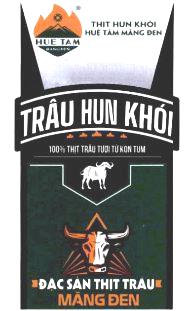 TRÂU HUN KHÓI HUE TAM MANG DEN THỊT HUN KHÓI HUỆ TÂM MĂNG ĐEN 100% THỊT TRÂU TƯƠI TỪ KON TUM ĐẶC SẢN THỊT TRÂU MĂNG ĐEN