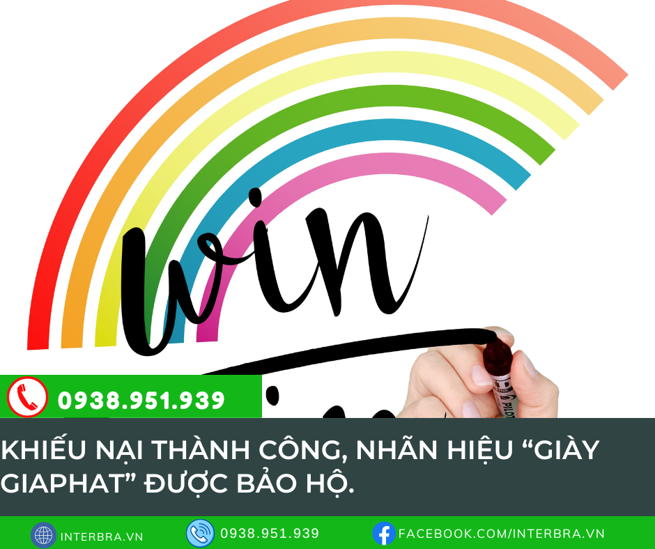 Khiếu nại thành công, nhãn hiệu “Giày GIAPHAT” được bảo hộ