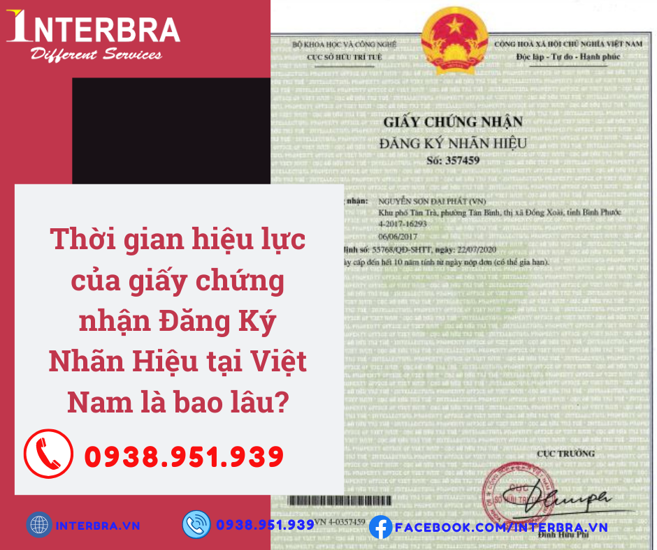 Thời gian hiệu lực của giấy chứng nhận Đăng Ký Nhãn Hiệu tại Việt Nam là bao lâu?