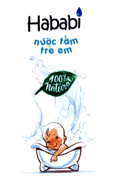 Hababi nước tắm trẻ em 100% natural