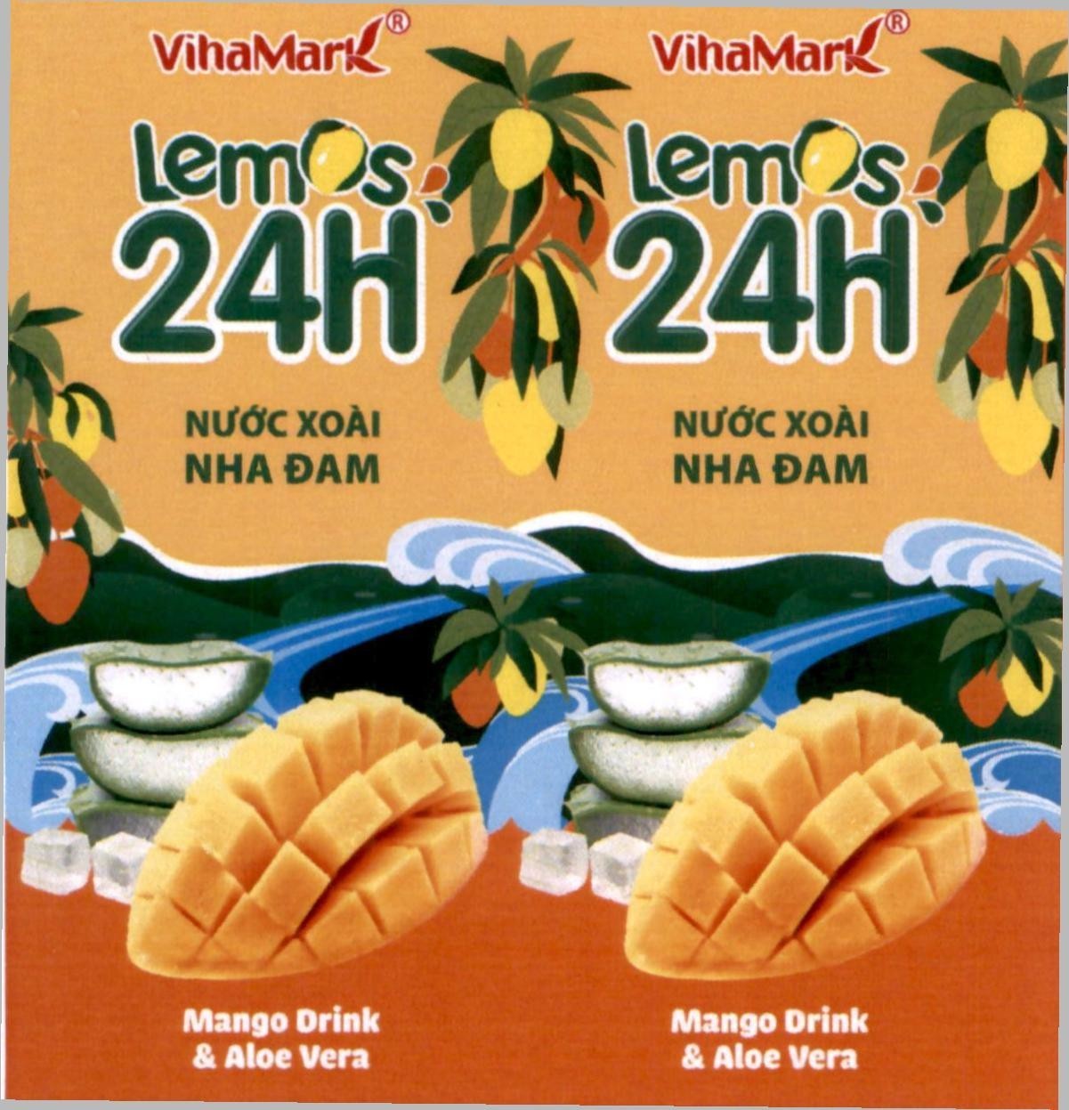 VihaMark Lemos 24H NƯỚC XOÀI NHA ĐAM Mango Drink & Aloe Vera