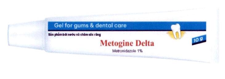 Metogine Delta Gel for gums & dental care Sản phẩm bôi nướu và chăm sóc răng Metronidazole 1% 10g