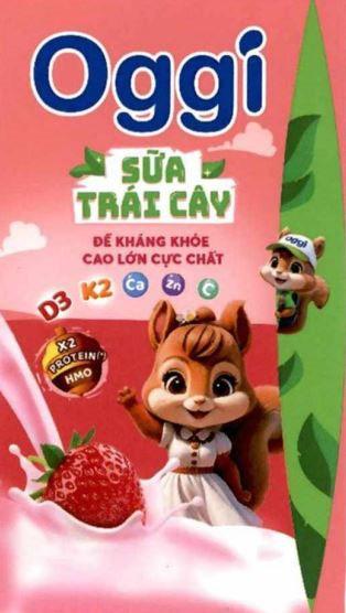 Oggi SỮA TRÁI CÂY ĐỀ KHÁNG KHỎE CAO LỚN CỰC CHẤT D3 K2 Ca Zn C X2 PROTEIN(*) HMO Oggi